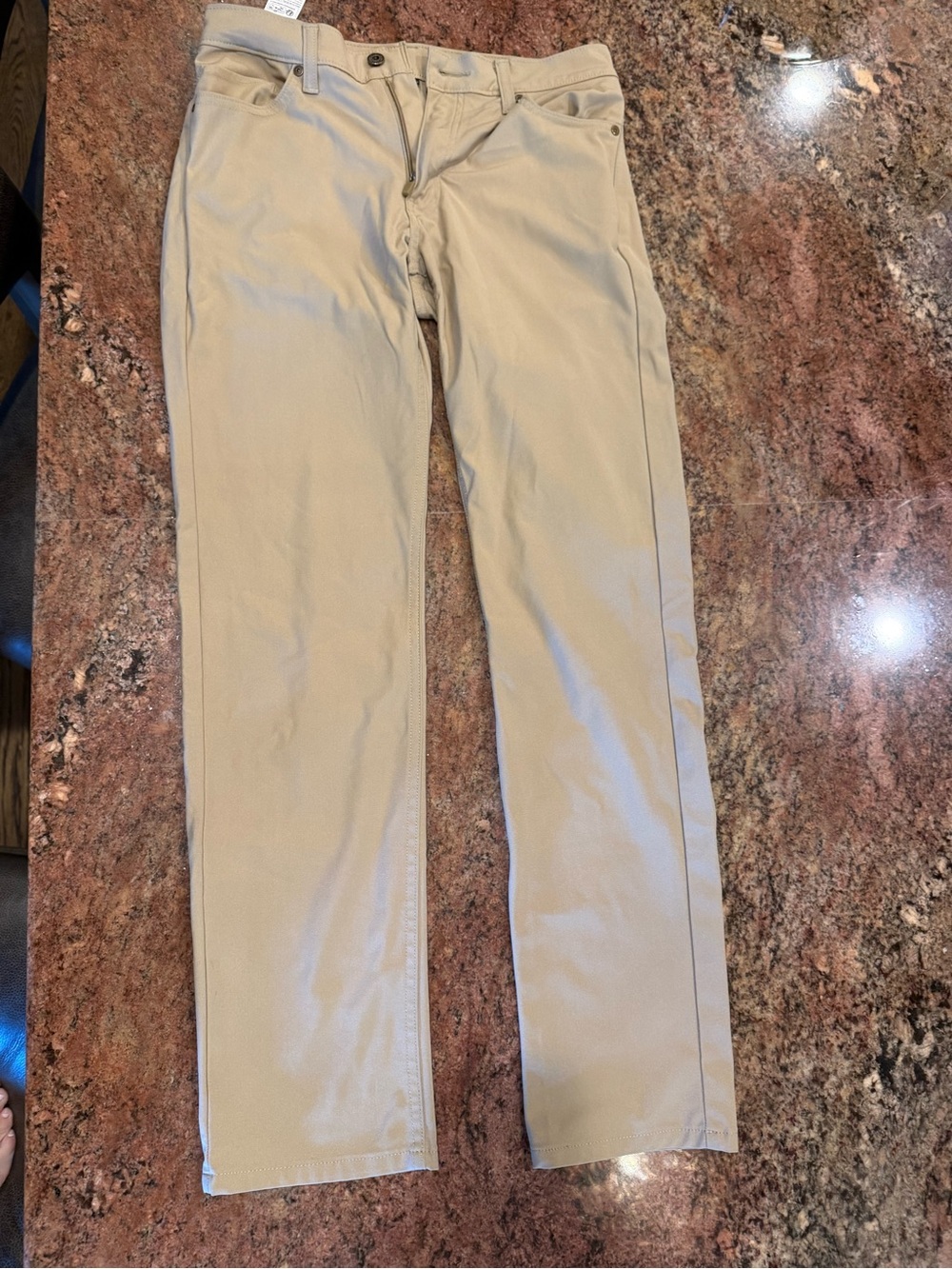 Men's Slim Fit Khaki Chinos - Light Beige